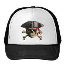 Le crâne de pirate de jolly roger casquette de camionneur