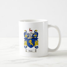LE CREST DE FAMILLE D'EVANS - MANTEAU D'EVANS DES  MUGS À CAFÉ