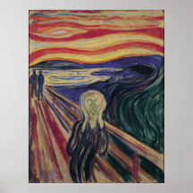 Le cri perçant par Edvard Munch, expressionisme vi Affiche
