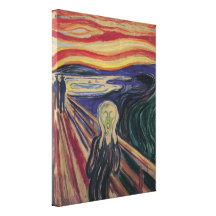 Le cri perçant par Edvard Munch, expressionisme vi Toile Tendue