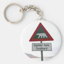 Le croisement d'ours blanc signent dedans le Svalb Porte-clefs