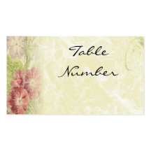 Le cru a inspiré les cartes florales de nombre de  carte de visite