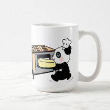 Le cuisinier de chef d'ours panda font le cadeau c