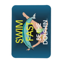 Le dauphin SUPÉRIEUR de bain jeûnent Magnet En Vinyle