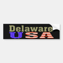 Le Delaware Etats-Unis ! Adhésif pour pare-chocs Autocollants Pour Voiture