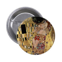 Le détail de baiser de Gustav Klimt (circa 1908) Badge Avec Épingle