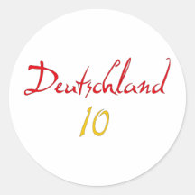 Le Deutschland 10 ! Autocollants Ronds