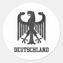 Le Deutschland vintage Autocollants Ronds