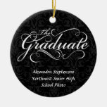 Le diplômé, noir élégant décorations de noël