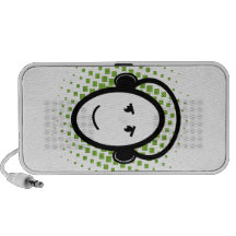 Le DJ de sourire Haut-parleurs Ordinateur Portable