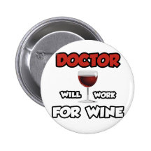 Le docteur… travaillera pour le vin pin's avec agrafe