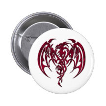 Le dragon rouge - badges avec agrafe