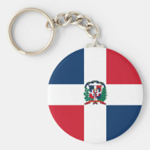 Le drapeau de la République Dominicaine FONT Porte-clé