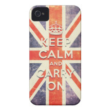 Le drapeau vintage d'Union Jack gardent le calme e Coques iPhone 4