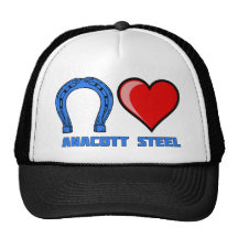 Le fer à cheval bleu aime le chapeau d'acier d'Ana Casquette De Camionneur