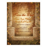 Le feuille et les colonnes d'automne romantiques f invitation