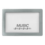 Le fond de musique avec le personnel en bas boucle de ceinture rectangulaire