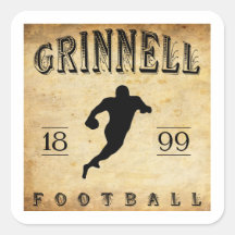 Le football 1899 de Grinnell Iowa Autocollant