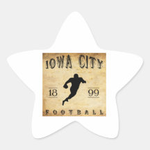 Le football 1899 d'Iowa City Iowa Autocollants