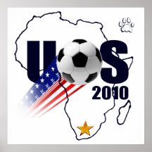 Le football Afrique des Etats-Unis 2010 T-shirts e Poster