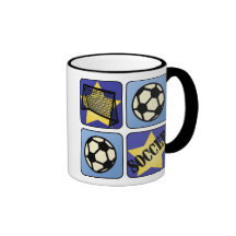 Le football bleu tasse à café