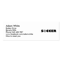 Le football cartes de visite professionnelles