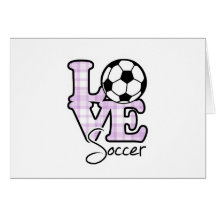 Le football d'amour cartes de vœux
