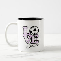 Le football d'amour tasse à café