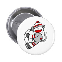 Le football de singe de chaussette badges avec agrafe