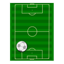 Le football de terrain de football carte postale