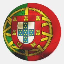 Le football du Portugal Adhésifs Ronds
