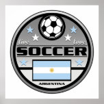 Le football vivant Argentine d'amour Poster