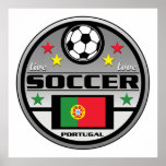 Le football vivant Portugal d'amour Affiche