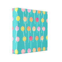 Le gâteau coloré saute sur le motif turquoise impression sur toile