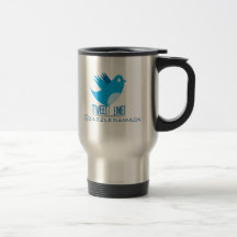 Le gazouillement me suivent tasse de café