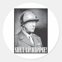 Le Général Patton dit fermée la hippie ! Adhésif