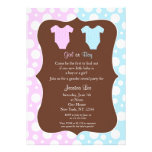 Le genre indiquent des invitations de baby shower 