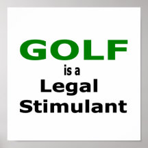 Le golf est une affiche juridique de stimulant