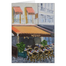 Le Grand Cafe: Fontainebleau, France Greeting Cards
