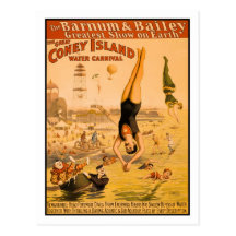 Le grand carnaval 2 de l'eau de Coney Island Cartes Postales