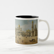 Le grand palais de Kremlin et les cathédrales du Tasse À Café