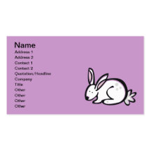 Le GRIFFONNAGE de BANDE DESSINÉE de LAPIN du LAPIN Cartes De Visite Professionnelles