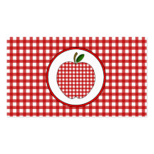 Le guingan rouge Apple façonnent le carte de visit