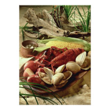 Le homard font cuire au four invitation