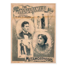 Le Houdinis, 'changement de métamorphose de 3 seco Cartes Postales