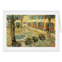 Le jardin d'asile chez Arles, 1889 (huile sur la t Cartes De Vœux