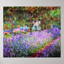 Le jardin de l'artiste chez Giverny, Claude Monet Affiche