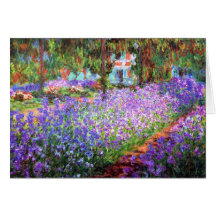 Le jardin de l'artiste chez Giverny, Claude Monet Cartes De Vœux
