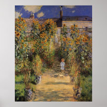Le jardin de l'artiste chez Vetheuil par Monet, ar Poster