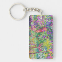 Le jardin d'iris au cool de Giverny Claude Monet,  Porte-clef
